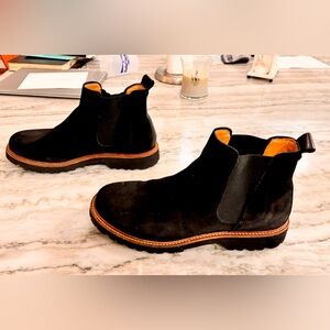 Samuel Hubbard Black Suede Chelsea Boots Size 9 1/2